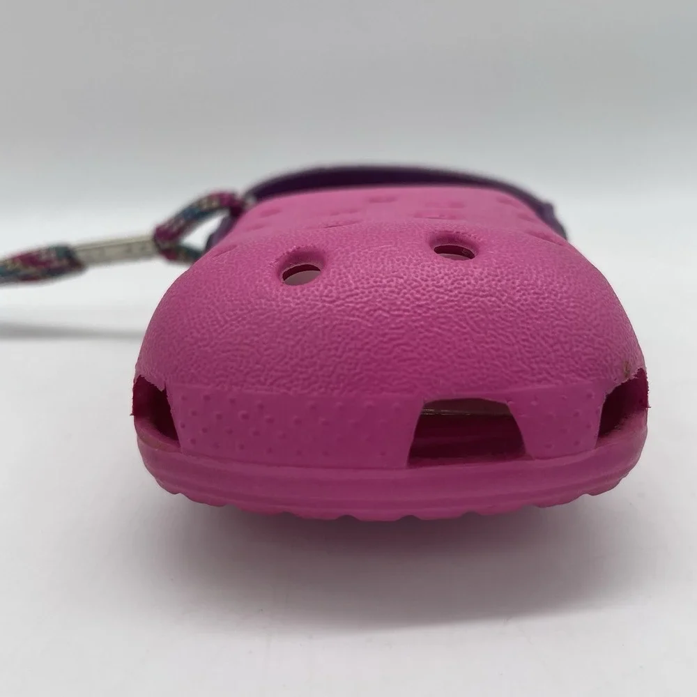 Crocs Universal O-Dial Pink‎ & Purple Cell Phone Case Storage Holder With Strap